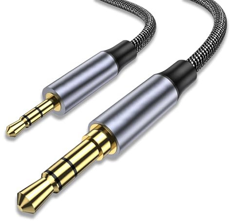Yingtop 3.5 mm a 2.5 mm Cable de Audio Masculino, Cable de Audio 1M Stereo Audio Cable Aux, Cable Jack Stereo Compatible con QC45 QC35II QC35 QC25 Auriculares de Cancelación de Ruido