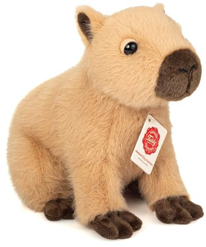 Teddy Hermann 92344 Capybara 25 cm, Kuscheltier mit idealem Recyclinganteil (Füllmaterial), Sonderedition Teddy Hermann erklärt