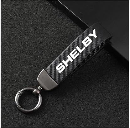 Generisch Auto SchlüSselanhänger für Ford Shelby, Männer Frauen Microfiber Leder Wechselbarem Schlüsselring mit Anti Lost D Ring