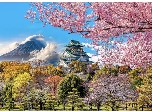 HUADADA Puzzle 1000 Teile, Premium Quality, 1000 Teile Puzzle für Erwachsene und Kinder ab 14 Jahren-Burg Osaka Japan