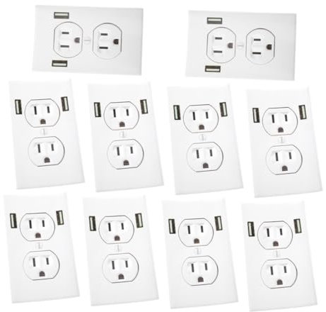 EXCEART 10 Stück Realistische Gefälschte Steckdosen-streichaufkleber, Gefälschte Steckdosenaufkleber, Bürostreiche, Festival-partyzubehör Für Party Und Heimdekoration