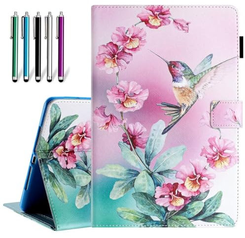 Fancity Custodia per iPad da 10,2 pollici 9/8/7° generazione (2021 2020 2019), Smart Auto Sleep/Wach Cover con portapenne, slot per carte di credito, custodia antiurto per nuovo iPad 10.2, rosa