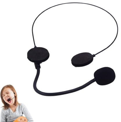 EnweiBingshi Prop Toy Microphone, Fake Black Children Microphone Headset, Cosplay Costume Accessories Head Mic for Role Plays Parties/Masquerade Ball/Halloween Party