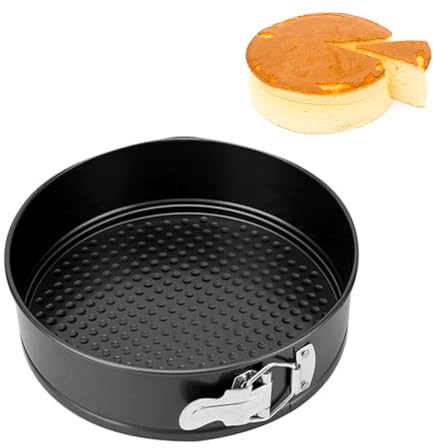 YNNHUDEEP Teglia a cerniera rotonda, 1 pezzo, teglia per torte da 7'', 20 cm con rivestimento antiaderente, teglia grande, set di utensili da forno per torte