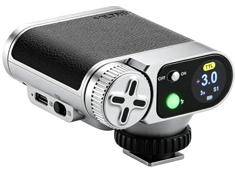VILTROX TTL Retro Kamerablitz für Fujifilm, 1/8000s HSS Mini Blitzgerät | 24Ws Kompakt-Aufsteckblitz GN12 mit Touchscreen, 1s Ladepause, S1/S2 optischer Auslöser, tragbarer Fotoblitz