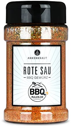 Ankerkraut Rote Sau, Allrounder Gewürz für Schwein, Fleisch, Pulled Pork und Spare-Ribs würzen, 210 g im Streuer