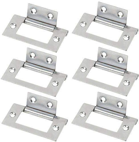 3 Pairs (6 Unit) Flush Hinge Polished Chrome 51 x 25mm