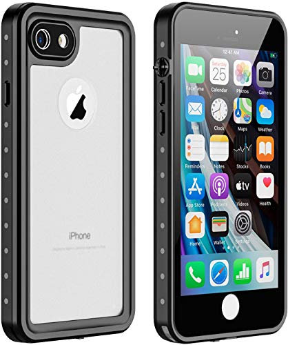 AICase iPhone SE 2020 Waterproof Case, iPhone 7/8 Waterproof Case,Full Body Clear Cover With Built-in Screen Protector,Shockproof Sand proof Case for iPhone SE2020/7/8 (Clear)