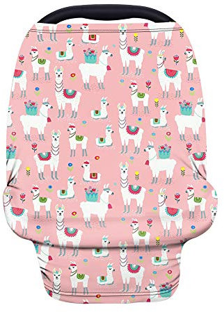 Wanyint Niedliche rosa Autositzbezüge für Babys und Mädchen, Stilltuch, Überdachung, Baby-Stilltuch, Mehrzweck-Stilltuch, Kinderwagen-Abdeckung