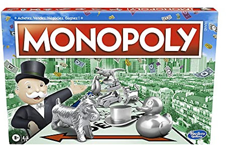 Monopoly, Jeu de Plateau Familial pour Enfants et Adultes, Jeu de Société Classique de Stratégie pour Les Garçons et Les Filles, 2 à 6 Joueurs, À Partir de 8 Ans