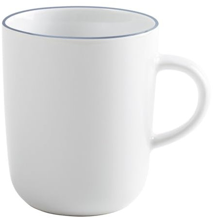KAHLA 575335A69977C Pronto Line Becher 0,35 l Line stormy blue | Becher mit blau-grauer Linie aus Porzellan
