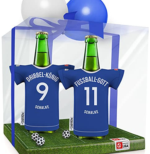 Schalke Trikot-Kühler Fanartikel Fan-Edition | Home Überraschung | Passend für Schalke-Fans Fanartikel | Mann Freund Bruder Fußball-Fan Geburtstag-Geschenk Trikotkühler by MYFANSHIRT