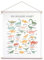 artissimo, Textilposter 40x50cm, PE6608-TP, Mein Dinosaurier Alphabet, ABC, Dino, Stoff-Poster, Wandteppich, Kinderbild, Wandbild fürs Kinderzimmer, Bild Kinderzimmer