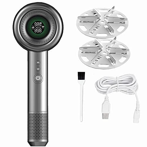 angroups Fabric Shaver, Electric Lint Remover Shaver 5 Speeds, Defuzzer with LED Display, Rechargeable Sweater Shaver, 2 Replaceable 6-Leaf Blades, Lint Shaver for Clothes Sweater Bedding