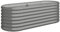 vidaXL Garden Raised Bed Powder-coated Steel Flower Box - 114x40x36 cm Grey Oval Planter for Gardens, Balconies, Patios