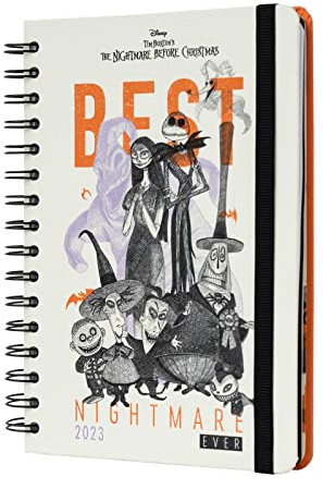 Grupo Erik Agenda Annuale 2023, Agenda Settimanale A5, 12 Mesi da Gennaio a Dicembre 2023, Ideale Come Agenda Settimanale, The Nightmare Before Christmas, 14.8 x 21 cm