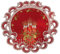 HanaQi Weihnachten Tischläufer Tischdecke Dunkelrot Leinenoptik Rot Kerzen Stickerei (30 cm Rund)