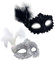 TSHAOUN 2 Stück Venezianische Maske Maskerade Gesichtsmasken Damen Kostüm Federn Maske, Lace Augenmaske Prom Mask für Karneval Kostüm Dekorationen Halloween Party Maskenball