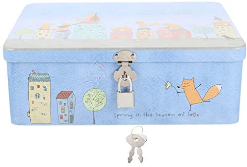 Kasten Aufbewahrungsbox Mit Schloss Abschließbare Blechdose Einhorn-blechdose Organizer Zur Aufbewahrung Von Andenken Sparschwein Aus Metall Kind Weißblech Monitor Mit Deckel