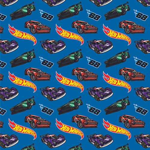 Danilo Promotions LTD Hot Wheels Geschenkpapier, Hot Wheels 2 Blatt 2 Tag Geschenkpapier, Geburtstag Geschenkpapier