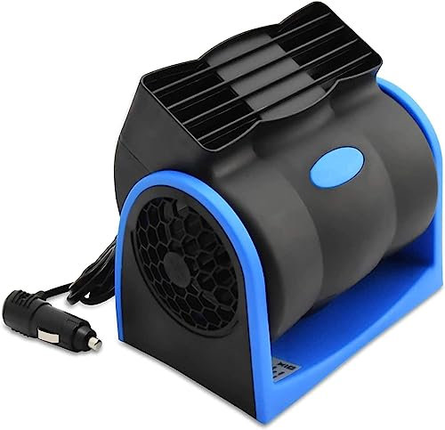 Ventilador de autos universal Riloer 12V, ventilador de aire de verano de mini automóvil portátil, equipo ajustable y radiador de ventilador de dirección, enchufe encendedor de cigarrillos
