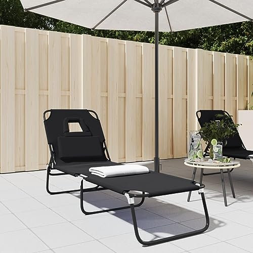 ZEYUAN Sonnenliege Klappbar Oxford-Gewebe & Pulverbeschichteter Stahl Gartenliege, Liegestuhl, Sonneninsel Outdoor, Liegen, Gartenmöbel, Loungemöbel, Relaxliege - 360176