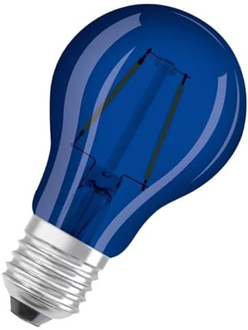Osram 1er Pack LED Star Classic A Deco Blau E27 2,5W ersetzt 15W, 9000K 10lm nicht dimmbar | LED Glühbirne | LED E27 | LED Bulb