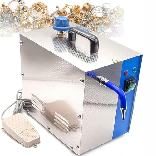 CYMYYDS 2L/4L Pulitore a Vapore per Gioielli, Pulitore a Vapore per Gioielli in Oro E Argento in Acciaio Inossidabile 1300W/2200W, Temperatura di Uscita: 135°c, per Anelli, Orologi, Orecchini,2L