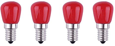 HUAMu 4x 3W E14 Rote LED-Glühbirne, E14 Rote dekorative Led-Glühbirne, 25W Roter Glühbirnen-Ersatz, Geeignet für Ambiente-Beleuchtung, Halloween, Weihnachten dekorative Lichter