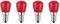 HUAMu 4x 3W E14 Rote LED-Glühbirne, E14 Rote dekorative Led-Glühbirne, 25W Roter Glühbirnen-Ersatz, Geeignet für Ambiente-Beleuchtung, Halloween, Weihnachten dekorative Lichter