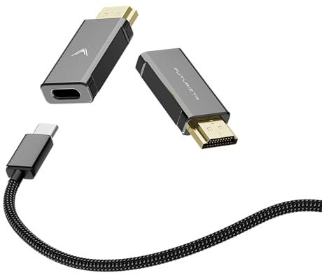 Futurizta Tech USB-C Female to HDMI Male Adapter 4K 60Hz, USB-C to HDMI Converter, Thunderbolt 3/4 Compatible, 4K Ultra HD Display Adapter Compatible with MacBook, iPad Pro, Samsung Galaxy, and More