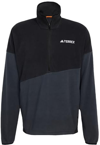 adidas Uomo Terrex Multi CLIMAWARM Fleece Anorak, Black/Carbon, M