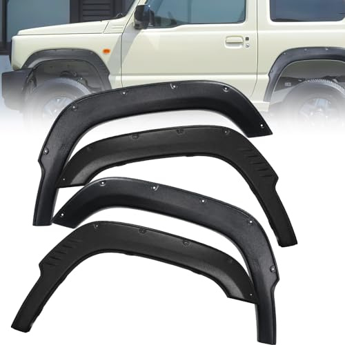 Archaic Radlaufschutz Radlaufleisten für Suzuki Jimny JB64 Sierra 2019–2023 | 4PCS Auto-Radkästen Kotflügel für Jimny JB64,Kotflügelschutz, Vorder- und Hinterräder
