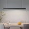 OOWOLF Lampada a Sospensione a LED Focalizzata, 40 W, 4000 K, Lampadario Cucina,110 CM,Luce Bianca Morbida, Lampadario Nero Regolabile in Altezza per Ufficio, Soggiorno, Tavolo da Pranzo