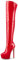 NobleOnly Donna Alto High Spillo Tacco Heel Rotonda Punta Piattaforma Sopra il Ginocchio Stivali Cerniera Ballo Feste Stivali 15 CM Heels Rosso 36 EU