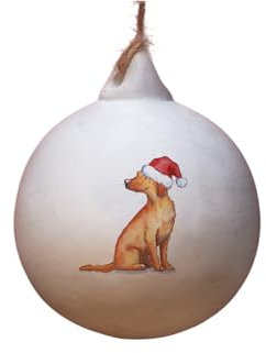 Image Industry Labrador Fox Red Ceramic Bauble - Tree Decoration - Christmas Decorations Dog Gift - Dog Lovers