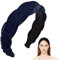 ZEPIQOR Velours Serre Tête en Tissu Bandeau Cheveux pour Femme Bandeau, de Velours Bandeaux marine bleu Velours Bandeaux pour Femmes Filles marine bleu