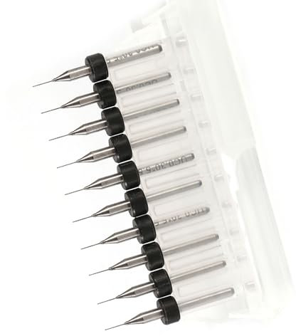 Juego de 10 Brocas de Carburo para PCB y Trabajos en Metal (0,3 mm)