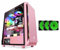 Boîtier D'ordinateur Boîtier ATX Moyenne Tour En Verre Trempé - Compatible Avec La Carte Mère ATX - Débit D'air Élevé - Système De Gestion Des Câbles - USB 3.0 - Comprend Un Ventilateur Vert À 15 Lumi