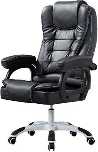 ASumPio Gaming-Stuhl, Computerstuhl, Bürostuhl, Drehstuhl, Ergonomisch, Für Zuhause, Großer Ledersessel Mit Fünf-Sterne-Fußdurchmesser, Braun, Würdig,Black