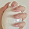 24 Medium Square False Nails in Natural French Nude, Full Coverage Press-On with Detachable Matte Jelly Finish and Adhesive Acrylic Salon-Quality Stick-On Nails for Women and Girls