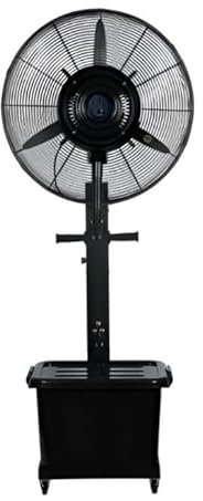 GLOUPIE Ventilatore Nebulizzatore Ad Acqua Da Esterno E Interno Doppia Funzione Mustang Con Motore In Rame Dalla Potenza Di 260 W, 3 Velocità Selezionabili, H 175 Cm, Colorazione Nera