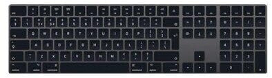 Apple Magic Keyboard avec Numeric Keyboard (AZERTY Français) Gris Sidéral avec Touches Noires (Reconditionné)