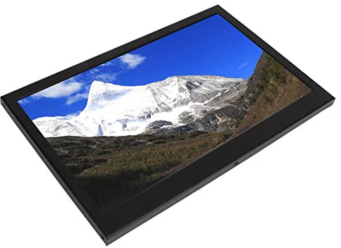 Tbest Capacitive Touch Screen Monitor 13.3 Inch Portable HD Color Display with Speaker High Resolution Five Point for Gaming Computers Laptops DVRs Metal Built Stand Wall Mountable (GB Plug)