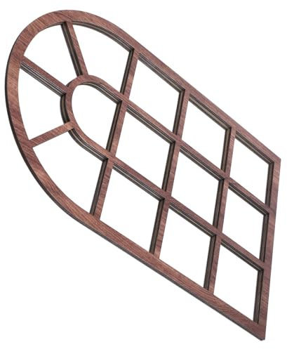 Gadpiparty Pegatina Autoadhesiva de Ventana con Diseño Rústico para Decoración de Pared para Salones Comedores y Dormitorios Marco de Ventana de Madera Decoración para Hogar