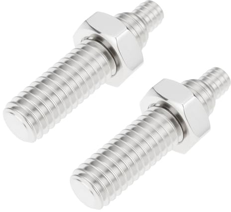 ECSiNG 2pcs 1/4 to 3/8 Threaded Tripod Screw Adapter Stainless Steel with Nuts for Tripod