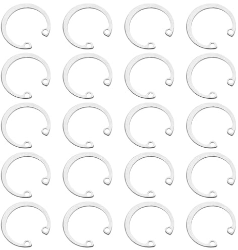 QUARKZMAN 30Stk 25mm Innen-Sicherungsring Federring Silberfarben | Innen-Sicherungsring Sprengring C-Clip GB893, 304 Edelstahl, Für Nutenwellen Bolzen