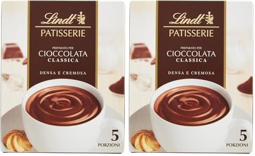 Lindt Cioccolata Calda Classica, Preparato per cioccolata calda classica, Confezione 100g (per 5 porzioni) (Confezione da 2)