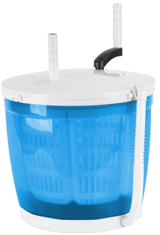 Lavatrice manuale 2 in 1, 2 kg, portatile, con centrifuga, mini lavatrice non elettrica con base a ventosa, per campeggio, dormitori, viaggi e piccoli vestiti, blu cielo