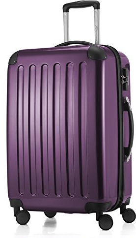 HAUPTSTADTKOFFER - ALEX - Valigia rigida, Trolley espandibile, Bagaglio con 4 ruote doppie, 65 cm, 74 litri, Viola